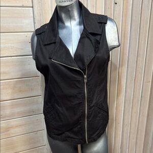 Christopher & Banks Black Vest Timeless Design